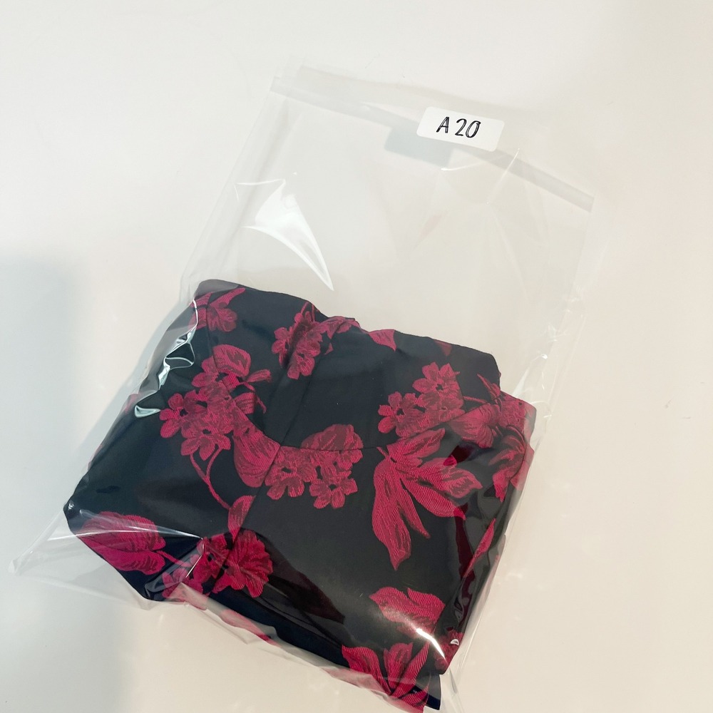 Lulus Lovely Intuition Jacquard Tie-Strap Mini Dress Navy Pink Floral - MEDIUM - Picture 9 of 9